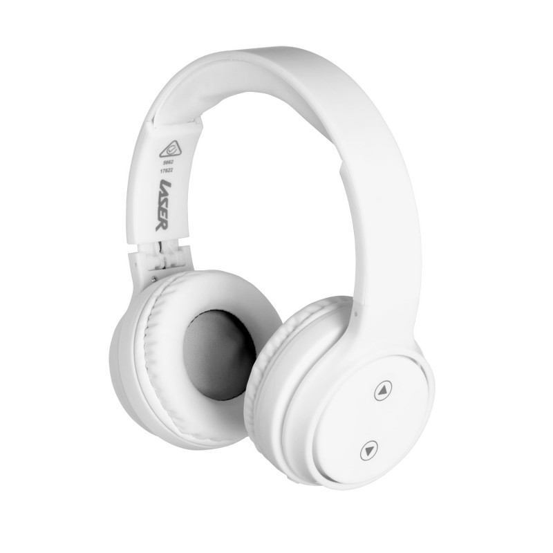 V1031-AO-HEADB18-W-202507221415-00 Laser Foldable Bluetooth Headphones with Mic Bright White - Image 1