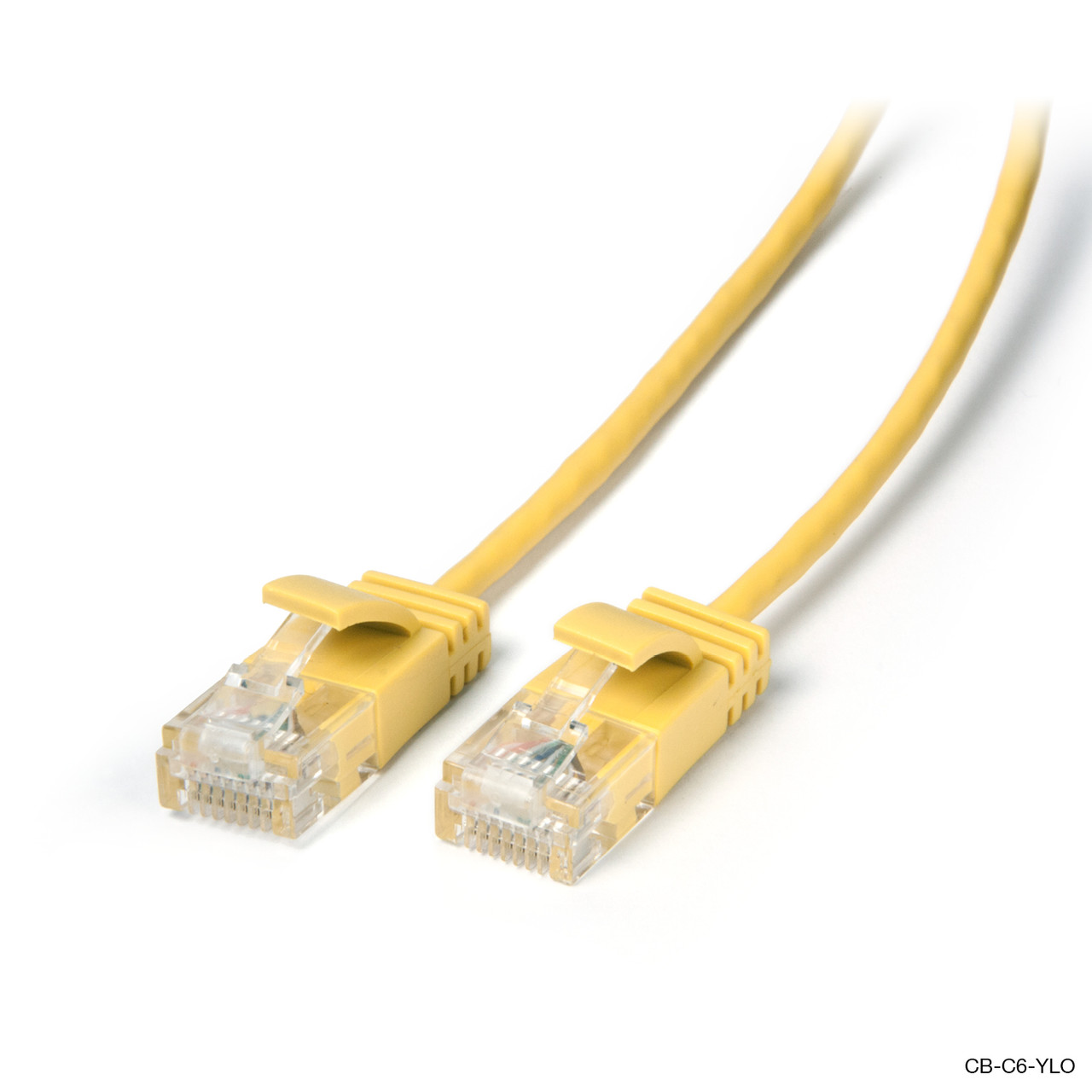V1031-CB-C6-05YLO-202507221416-00 5m Ultra Slim Cat6 Network Cable Yellow - Image 1