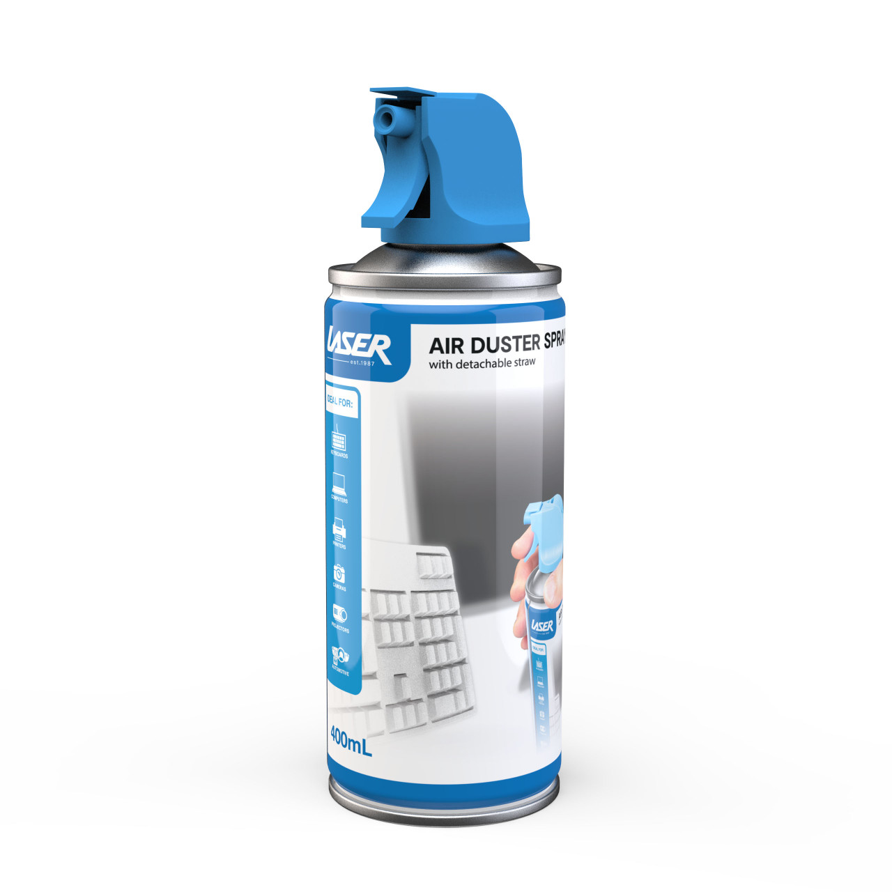 V1031-CL-1827F-202507221353-00 Laser 400ml Air Duster Spray - Computer & Electronics Cleaner - Image 1