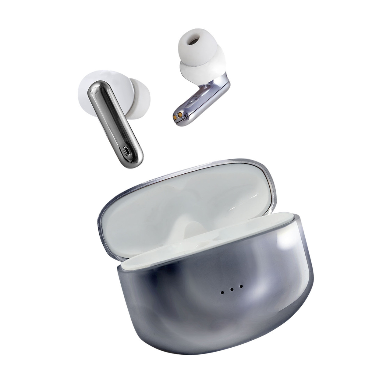 V1031-EP-AN25SV-164-202507221353-00 Laser Noise Cancelling TWS Earbuds Silver - Image 1