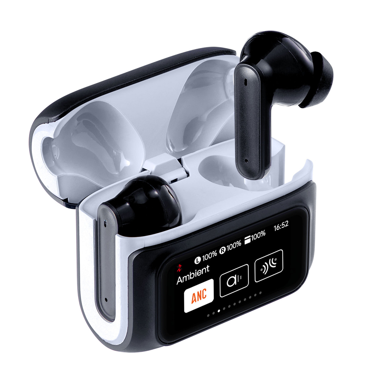 V1031-EP-DP14BK-195-202507221353-00 Laser TWS Earbuds ANC with Touch Display Black - Image 1