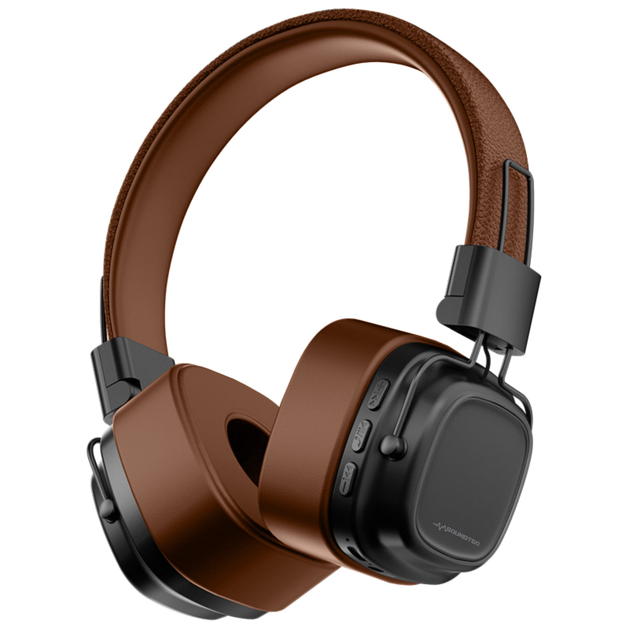 V1031-HP-ST15BW-478-202508211035-00 Soundtec Wireless On-Ear Headphones Brown - Image 1