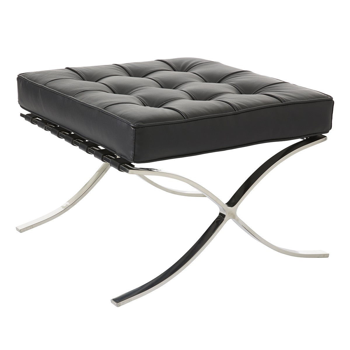 V1041-JMC-1086BLACK-202507151105-00 Black Barcelona Ottoman - Classic Version - Replica - Image 1