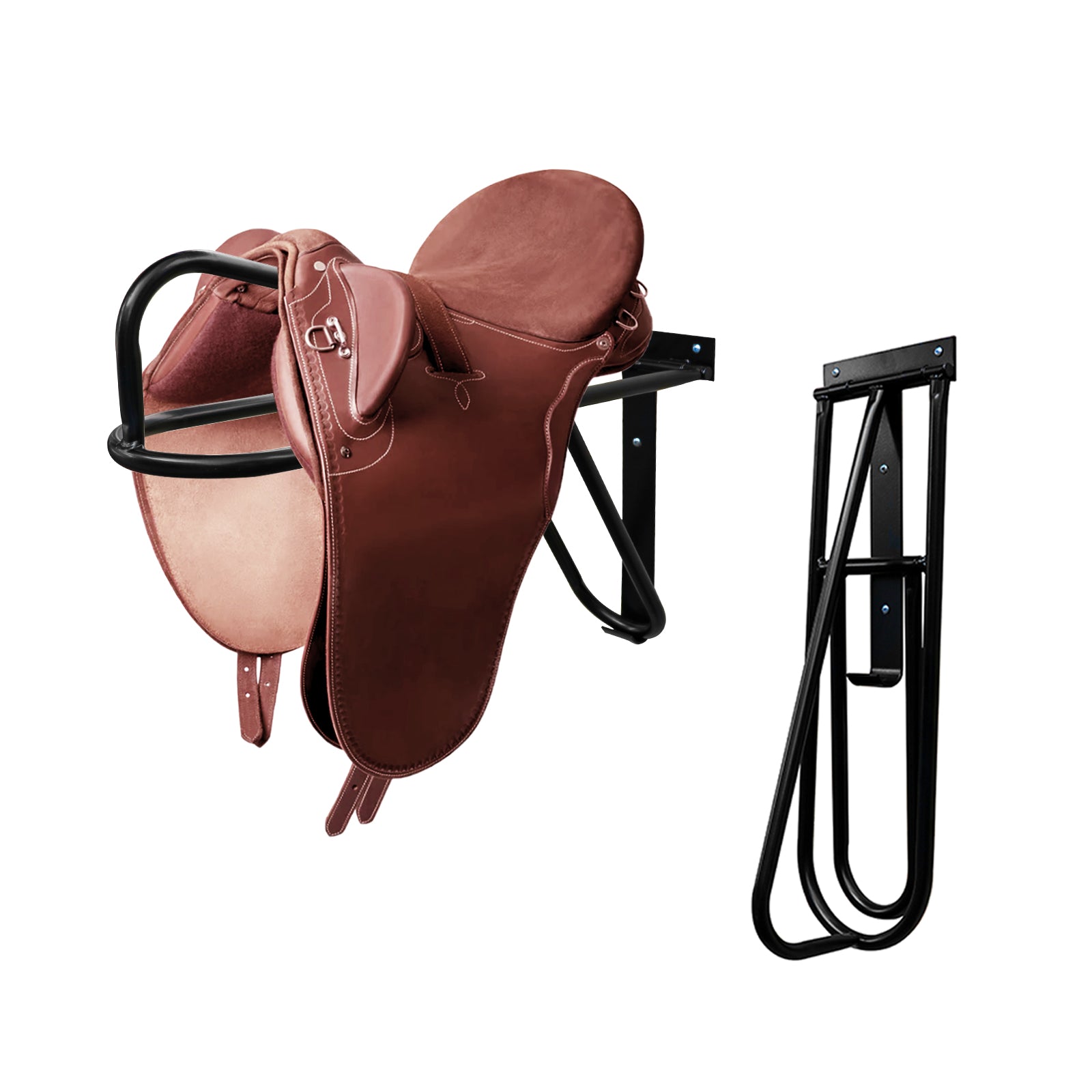 V1060-105-21523-202508141945-00 Samland Foldable Saddle Rack Wall Mounted Saddle Stand Space-Saving Steel Holder for Horse Tack - Image 1
