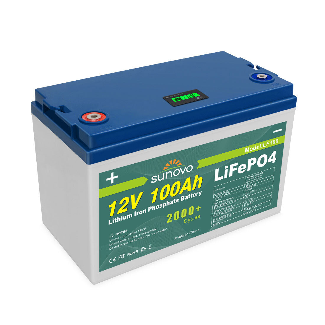 V1060-LF100-202508141955-00 Samland 12V 100AH Deep Circle Lifepo4 Lithium Battery Rechargeable - Image 1