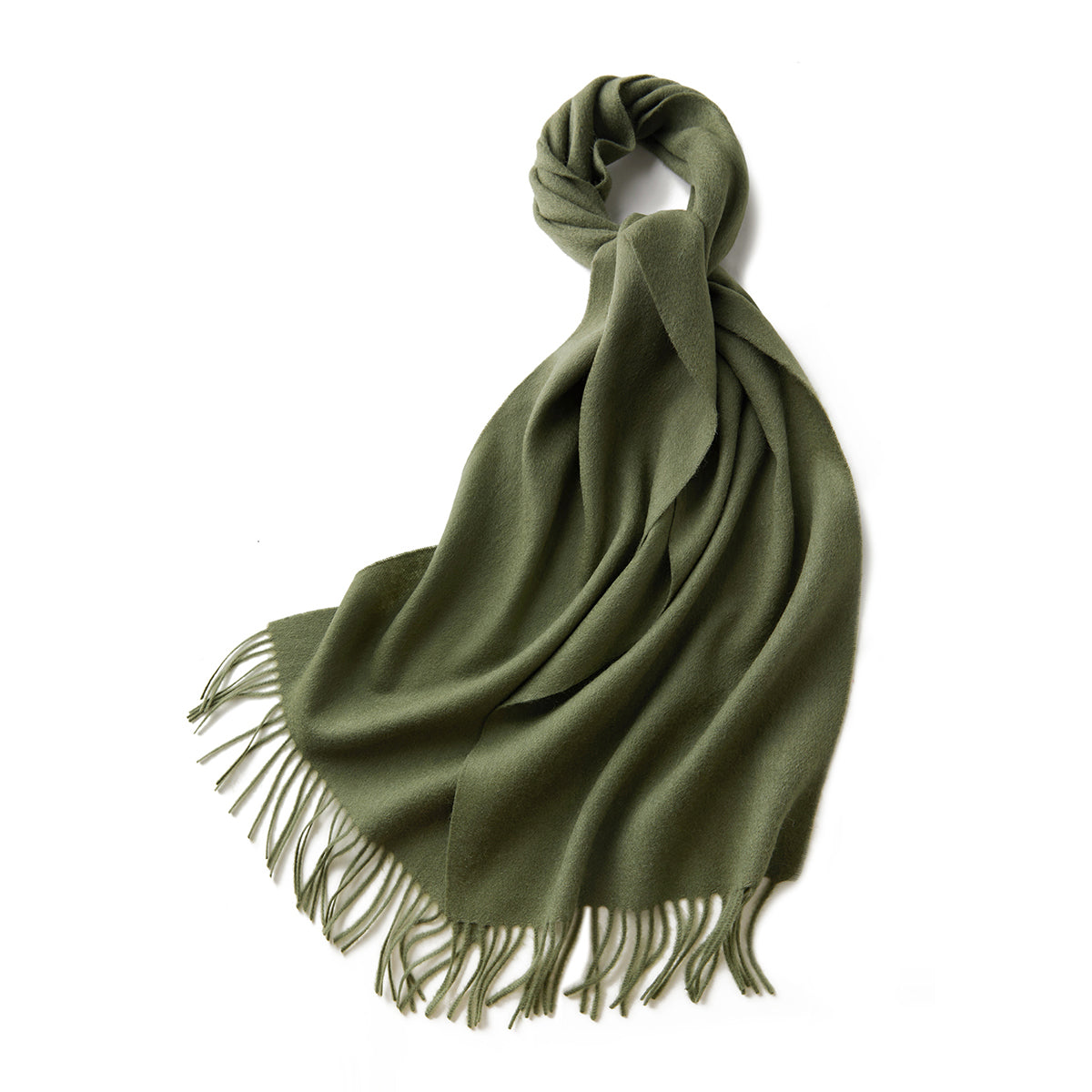 V1068-9353560036714-202509041415-00 100% MERINO VIRGIN WOOL SCARF 970116 OLIVE - Image 1