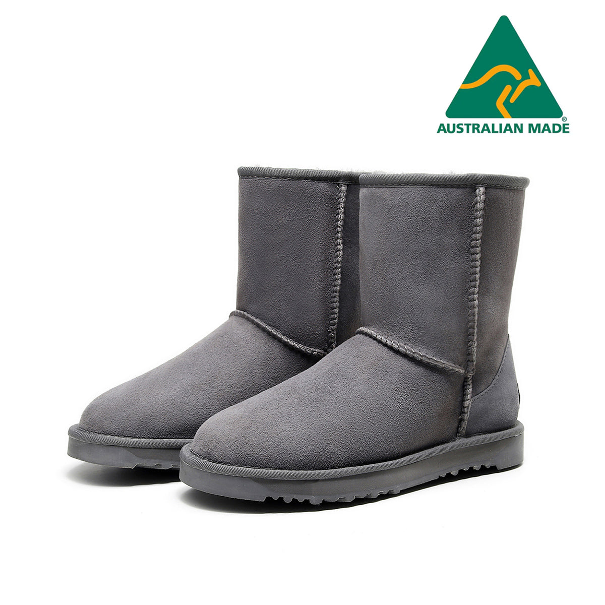 V1068-9353560060344-202509041416-00 SHORT CLASSIC BOOTS 990225 MADE IN AUSTRALIA - MEN - Grey / AUS Ladies5/Men3/EU35/22.5cm - Image 1