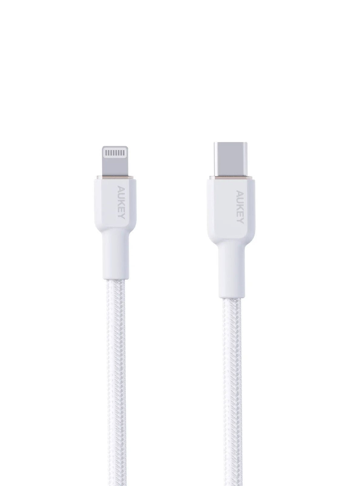 V1089-LLTSN1042439-202509030925-00 Aukey Circlet CL 1m Aramid Fiber Core USB-C TO Lightning White (CB-KCL1) - Image 1