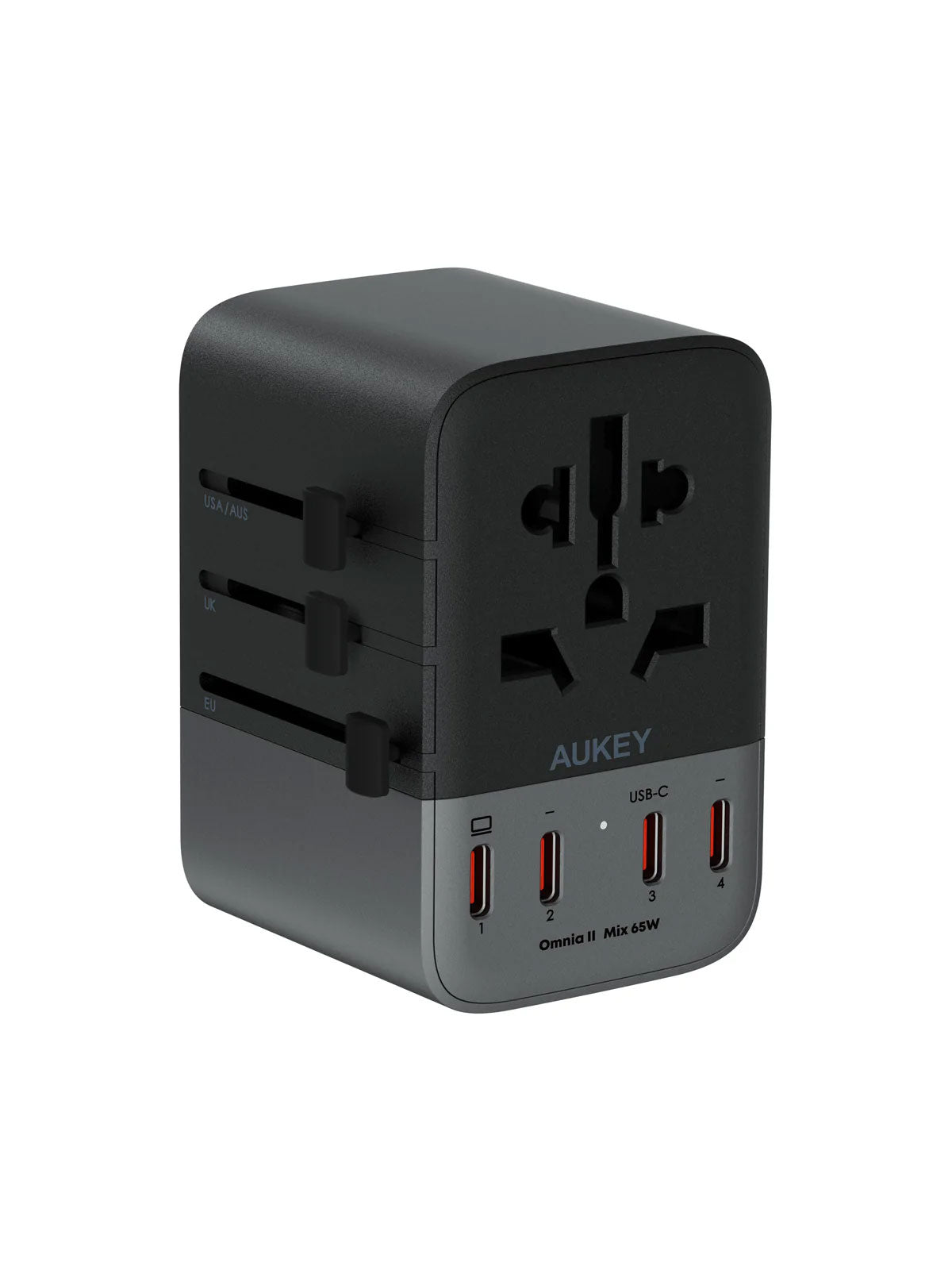 V1089-LLTSN1049853-202509030922-00 Aukey Travel Mate 65W GaN Universal Adapter with USB ports (PA-TA08A) - Image 1
