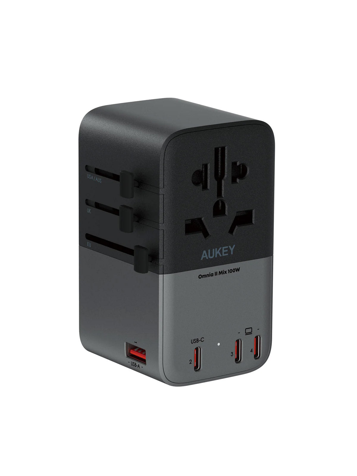 V1089-LLTSN1049854-202509030922-00 Aukey Travel Mate 100W GaN Universal Adapter with USB ports (PA-TA09A) - Image 1