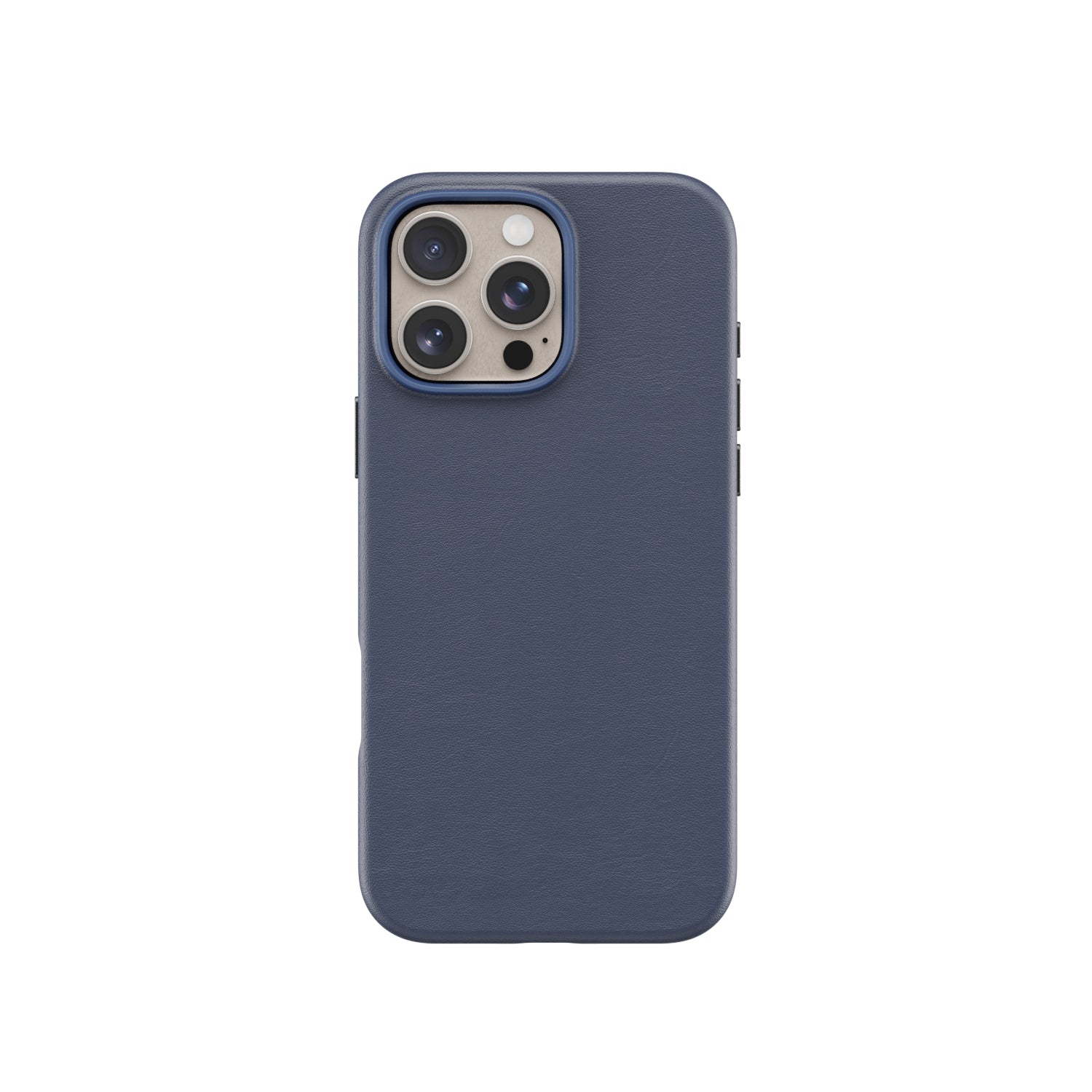 V1090-CASLOVLEAIPN16-NAV-202509100915-00 Lovefone Genuine Crafted Leather Case iPhone 16 Navy - Image 1