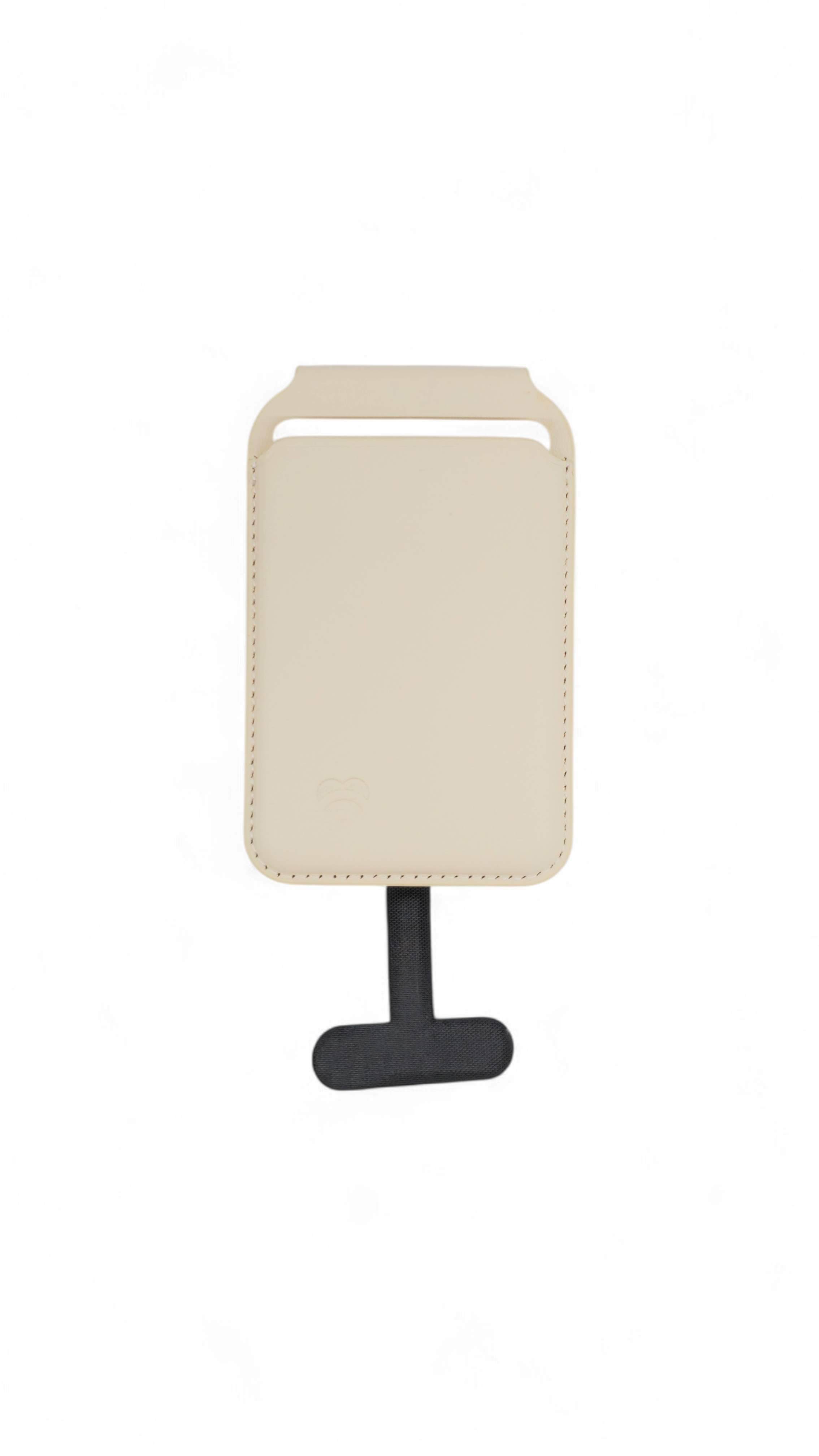V1090-WALLSLOV-CRM-202509100955-00 Lovefone Genuine Crafted Leather Standing Wallet with Magsafe - Cream - Image 1