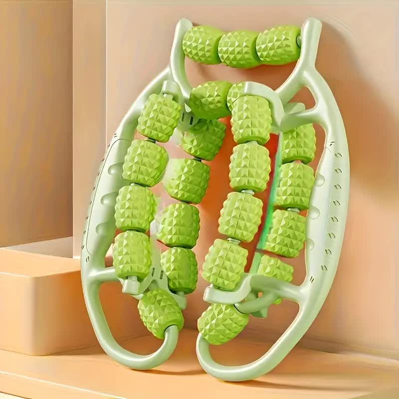 V1091-JTGL12-202509021454-00 Exercise Fitness Leg Circular Thigh Calf Massage Roller with 12 Wheels for Muscle Stretching And Relaxation. - Image 1