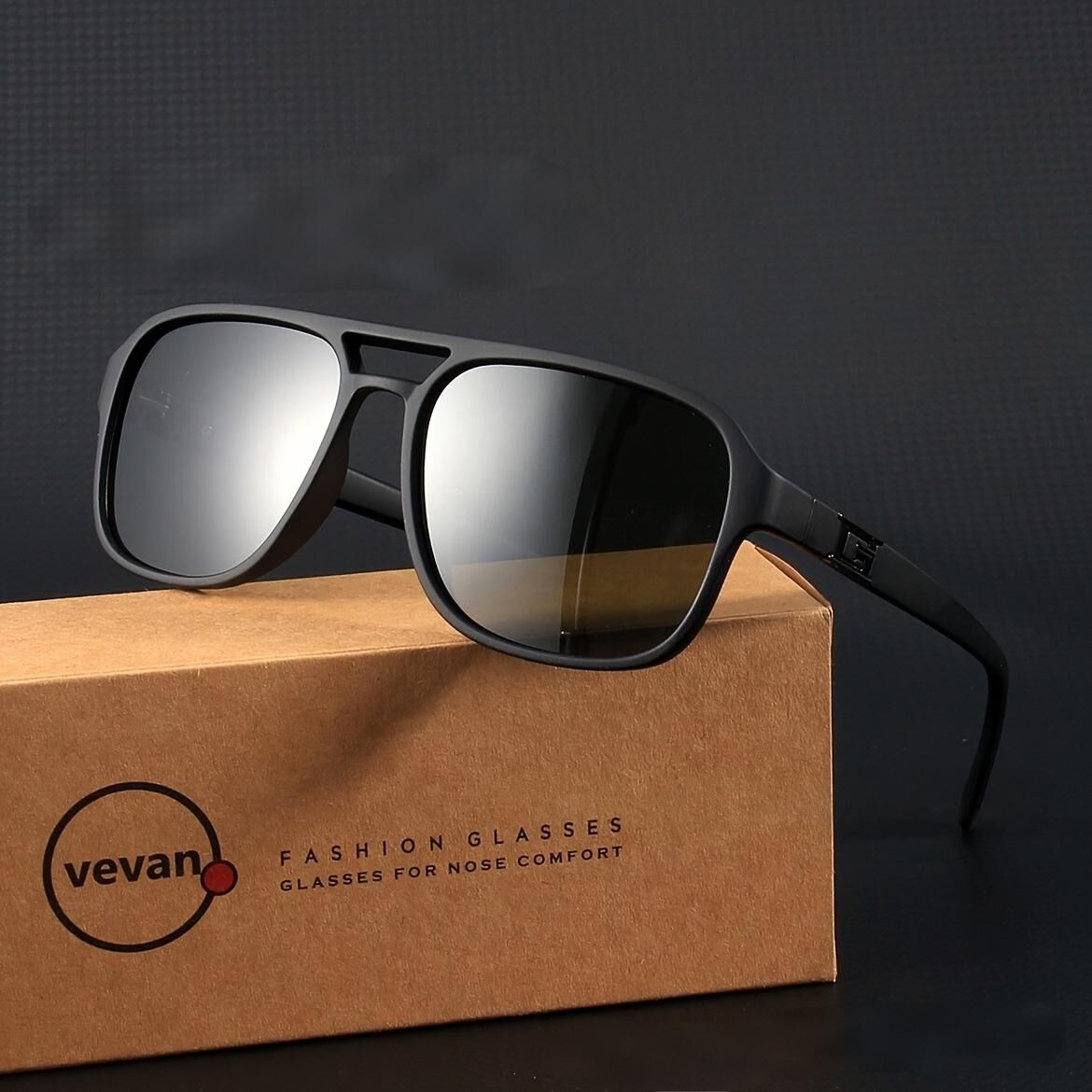 V1107-MJ001-BLACKASH-202509171124-00 "Retro trend" classic box sunglasses-modified face, with no pressure, out of the street focus! - Image 1
