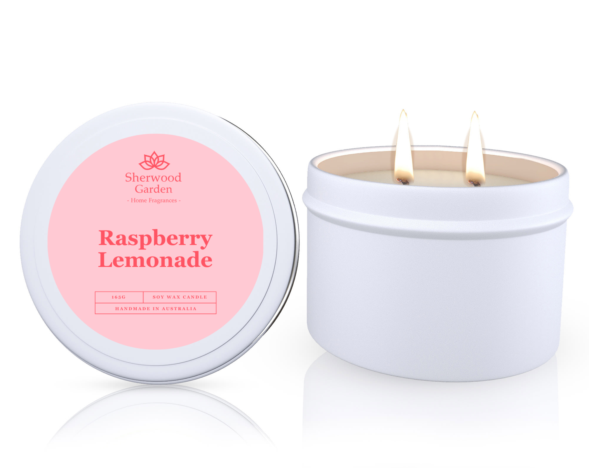 V1108-SGHFSWCT165-RL-202509170826-00 Raspberry Lemonade Soy Candle Tin 165g - Image 1