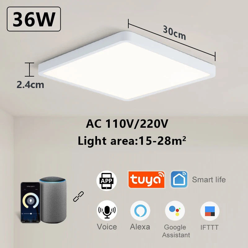 V178-62220-202508050910-00 Smart LED Ceiling Lamp Voice Control Alexa - Image 1
