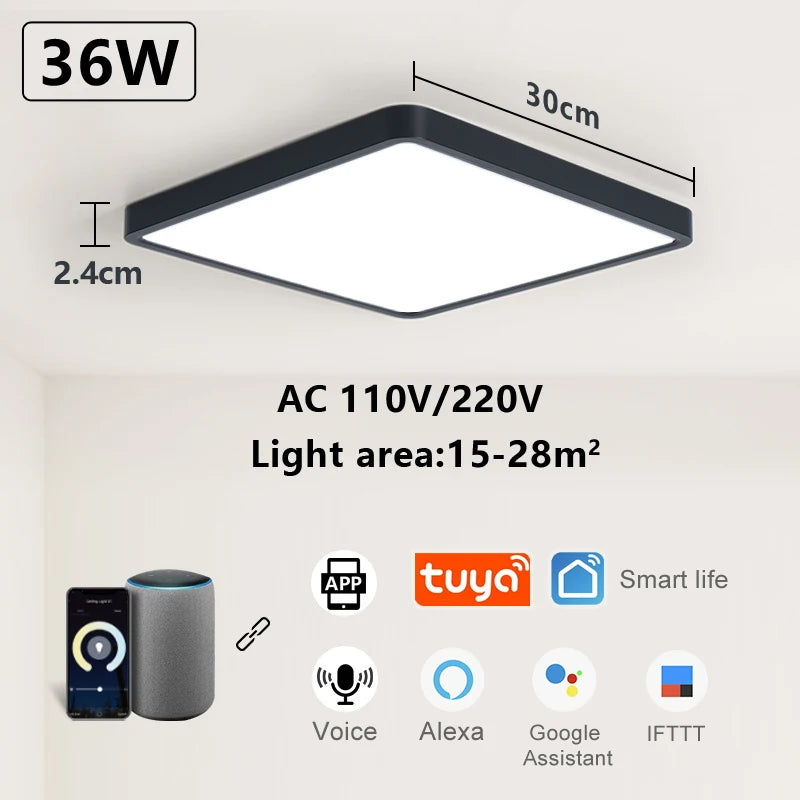 V178-62221-202508050910-00 Smart LED Ceiling Lamp Voice Control Alexa - Image 1