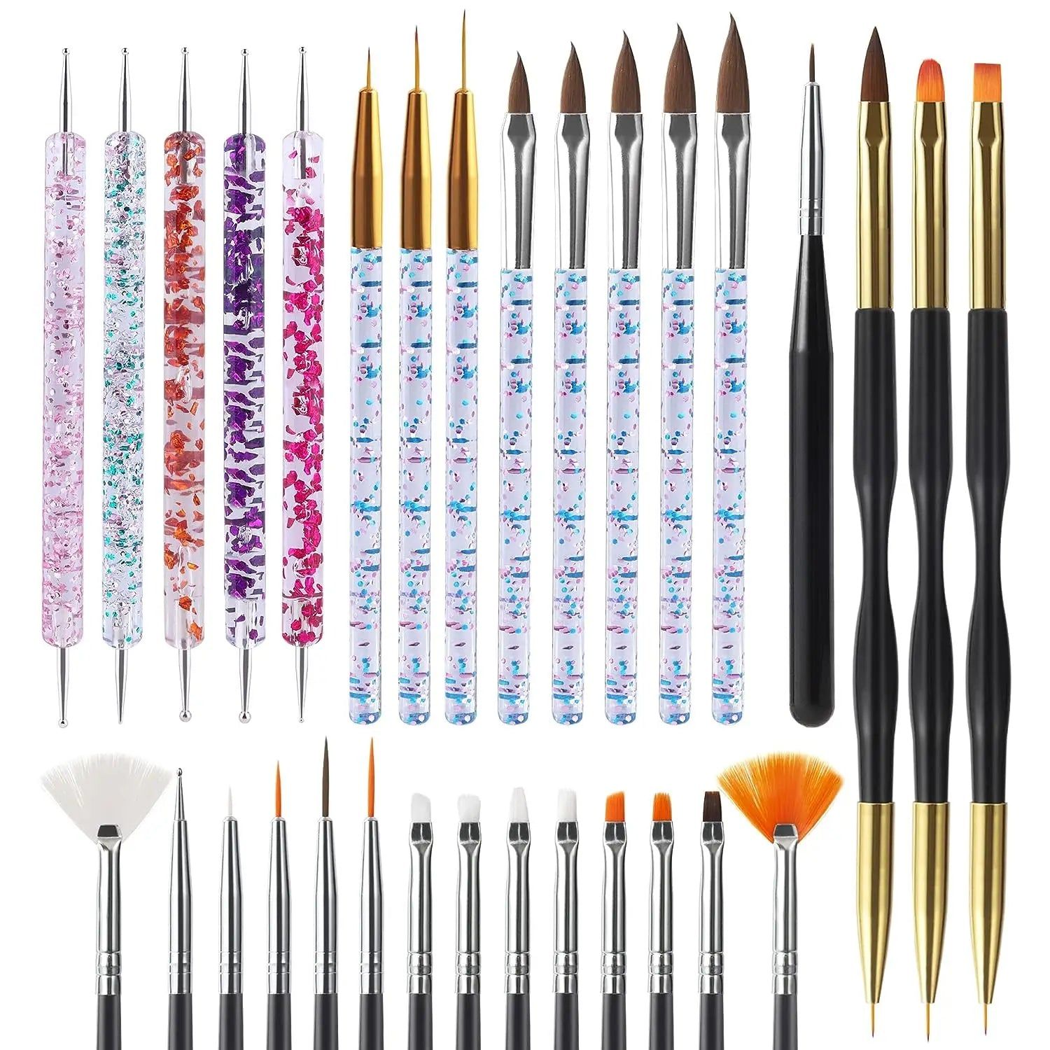 V178-62239-202508050920-00 31Pcs Nail Art Brushes and Dotting Tools - Image 1