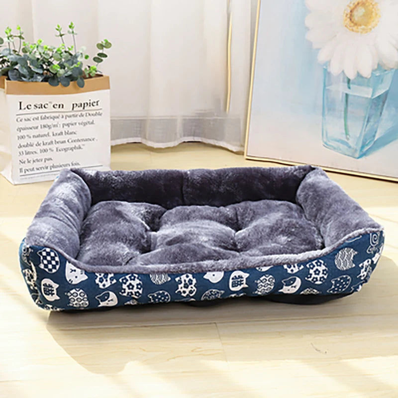 V178-62244-202508050925-00 Blue Pet Dog Bed Sofa Mat for Cats & Dogs - M - Image 1