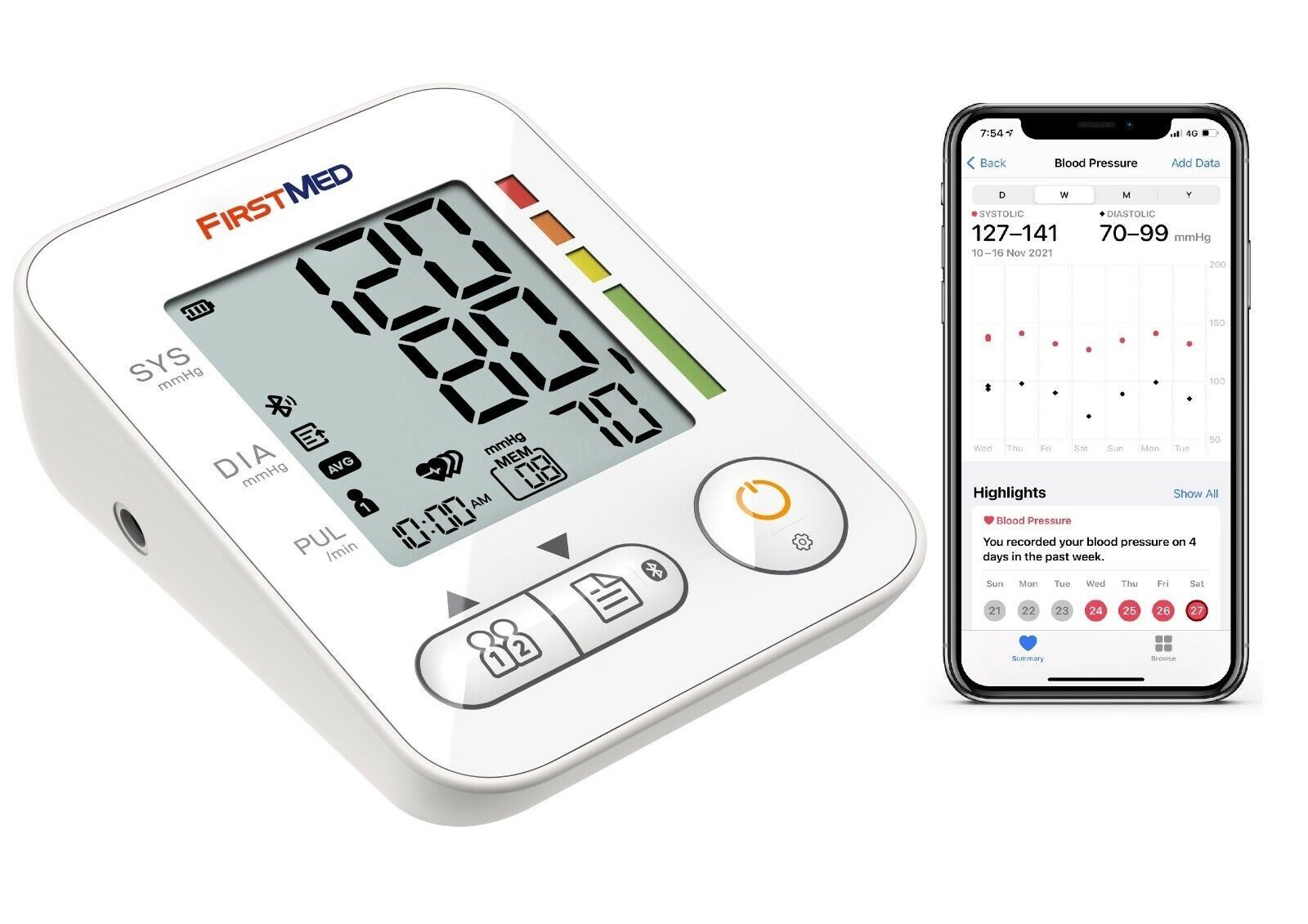 V178-66864-202508051105-00 Bluetooth Blood Pressure Monitor, Auto Digital, 22-32cm Cuff - Image 1