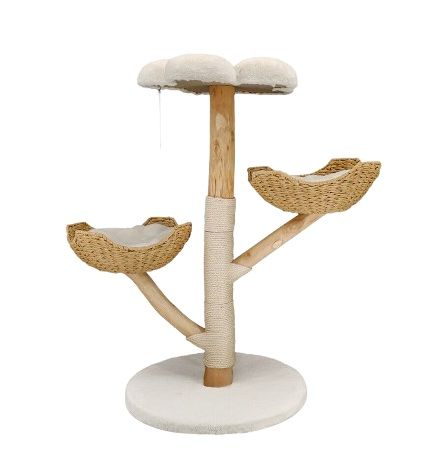 V178-66923-202508050910-00 Cat Tree Tower Condo Scratcher Bed Sisal Plush Toy Ball - Image 1