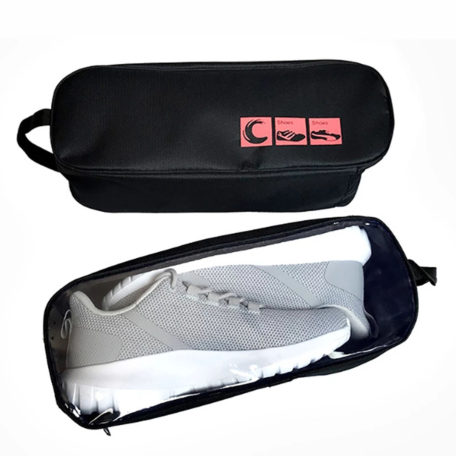 V178-67046-202508051020-00 Portable Waterproof Shoe Bag with View Window 13cm High - Image 1