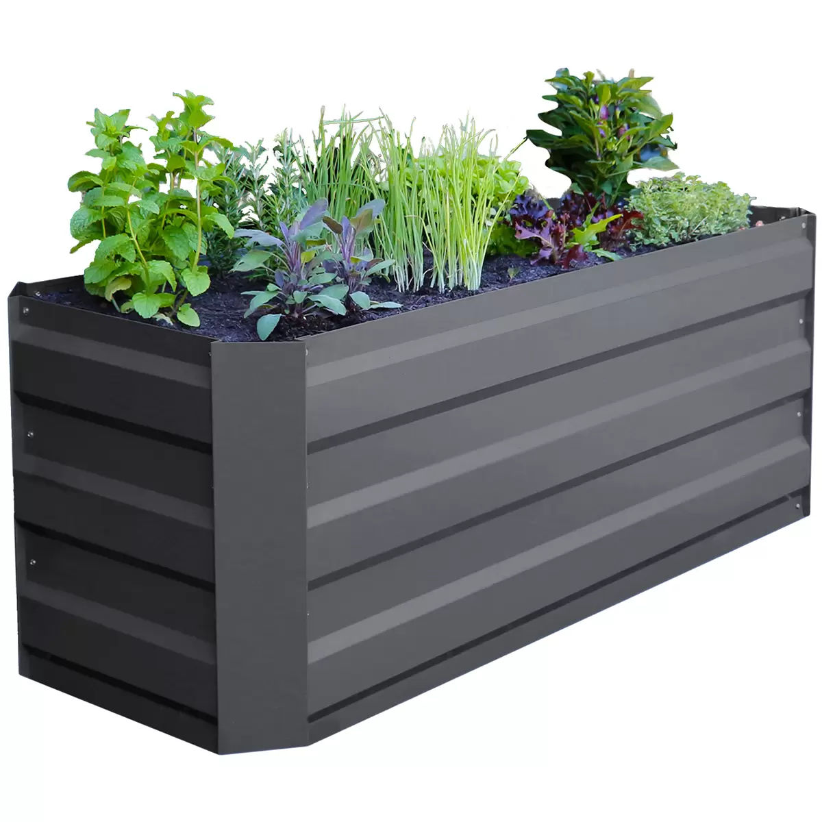 V178-67249-202508051025-00 Slimline Garden Bed 120 x 45 x 45cm Charcoal - Image 1