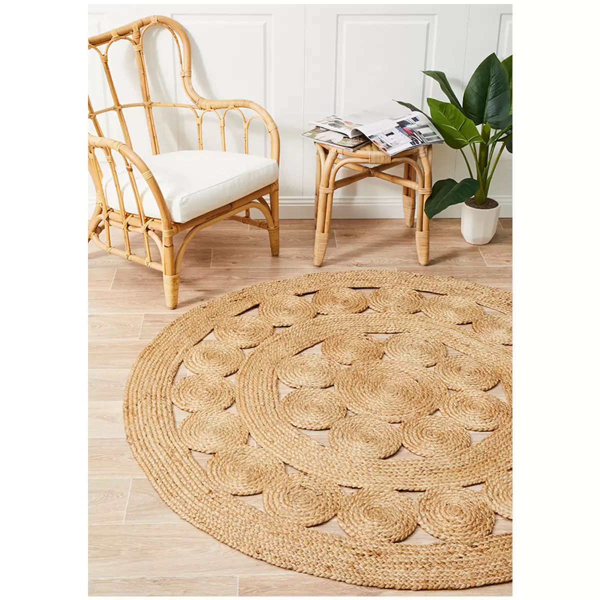 V178-68909-202508051055-00 Atrium pilu natural rug 200 x 200cm - Image 1