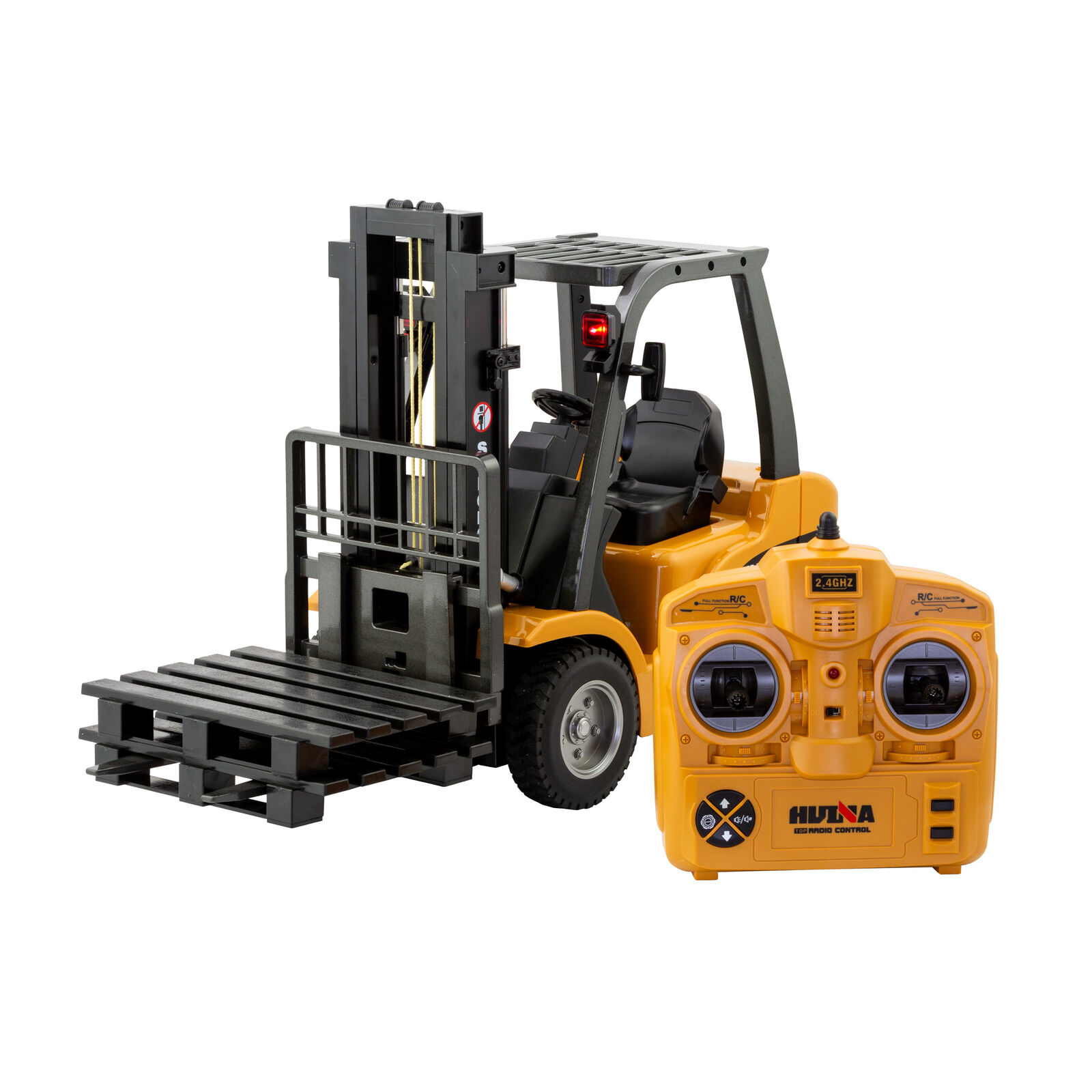 V196-1577_K-202508251020-00 1:10 Scale 2.4G 8-Channel Metal Remote Control Forklift Construction Vehicle with Lifting Function & Sound - Image 1