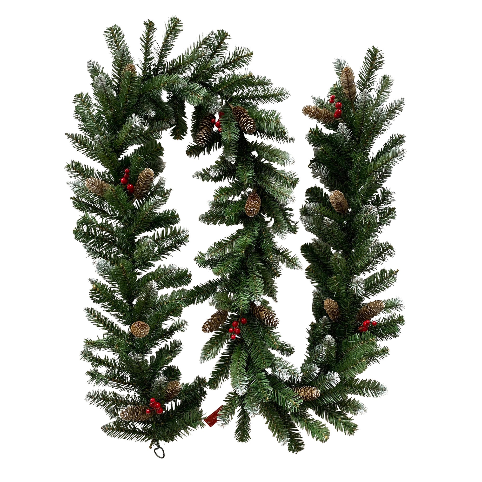 V240-112_BHZG9-202509090841-00 Christabelle 274cm Christmas Garland with Pine Cones & Berries - Image 1