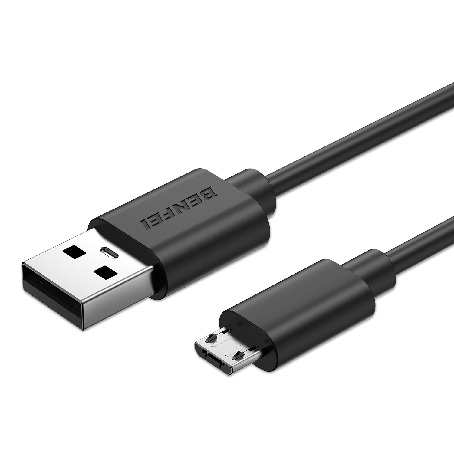 V28-ELEBEN436BK1M-202507311010-00 BENFEI 436BK-1M USB 2.0 Male to Micro USB Data Cable 1M - Image 1