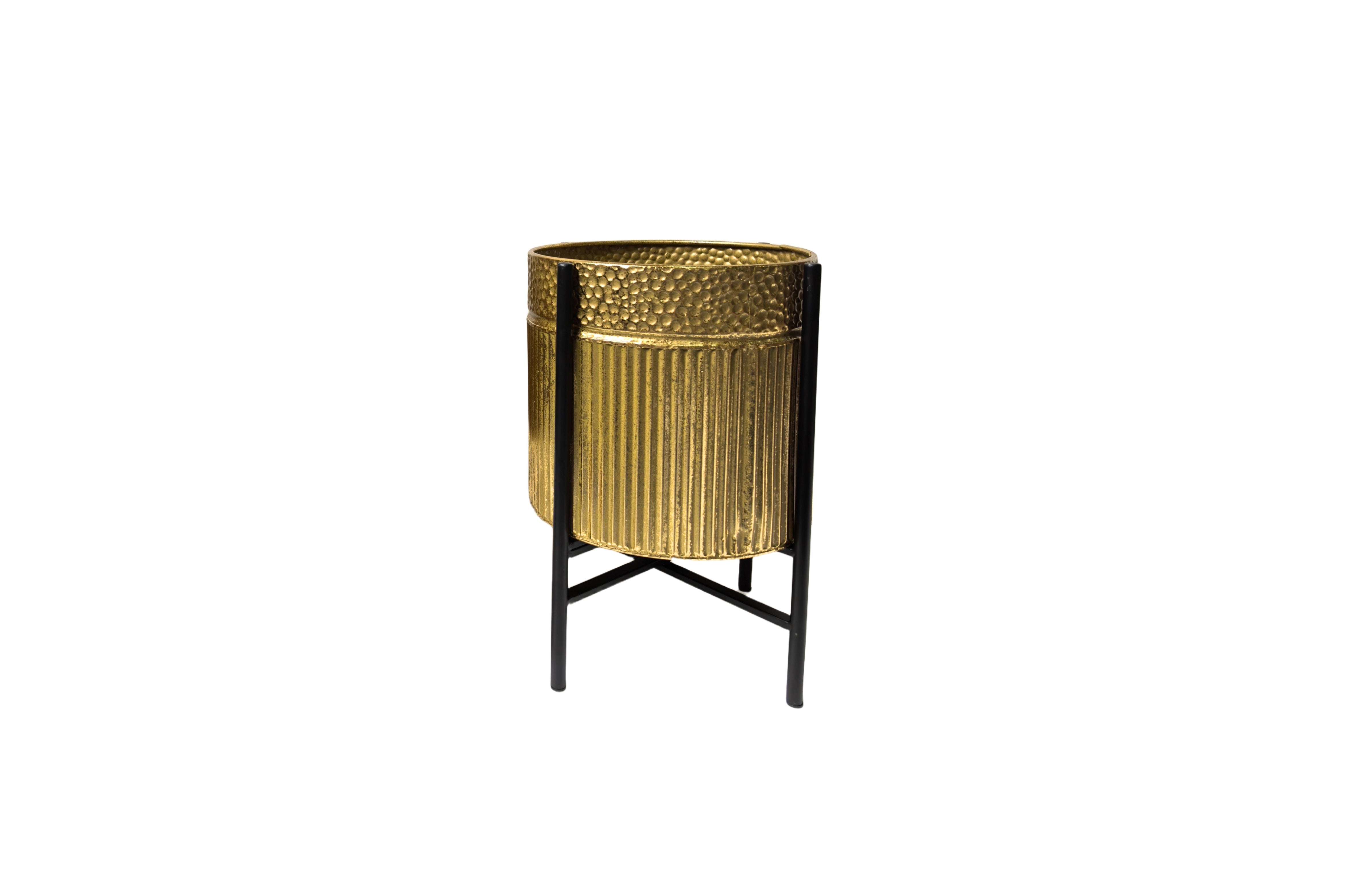 V292-HD-PLANTER-S-REX-GOLD-202509041435-00 Rex Gold Planter - Gold - Small - Image 1