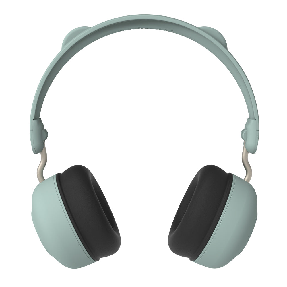 V398-KFKLK08-202508251036-00 Kreafunk Kids Buzz Junior Bluetooth Headphones - Dusty Green - Image 1