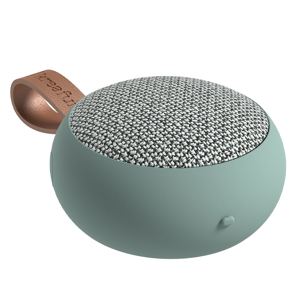 V398-KFWT148-202508221625-00 Kreafunk Ago 2 Fabric Bluetooth Speaker - Dusty Green - Image 1
