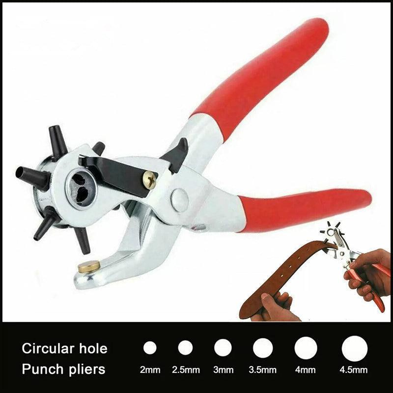 V528-15B384559-202509251240-00 Rotating Leather Hole Punch Plier 2-4.5mm 6 Size for Belt Strap Card Craft - Image 1