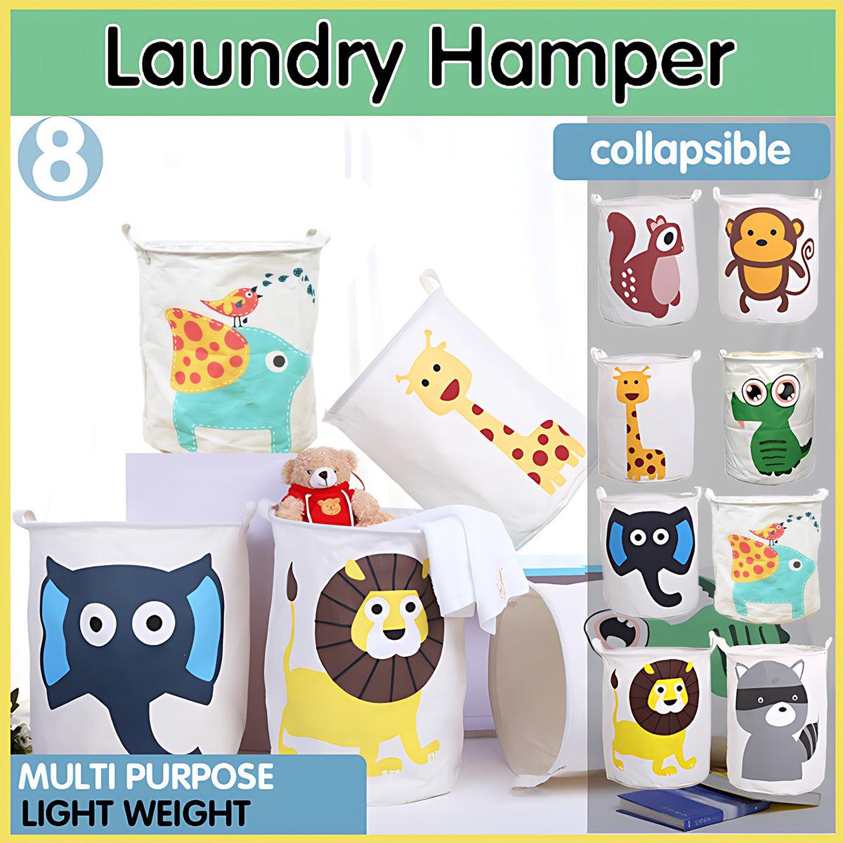 V528-1COLOUR-0288506-202510010336-00 Collapsible Laundry Hamper Basket Storage Clothes Bag Washing Bin Toy Organiser - 02 - Image 1