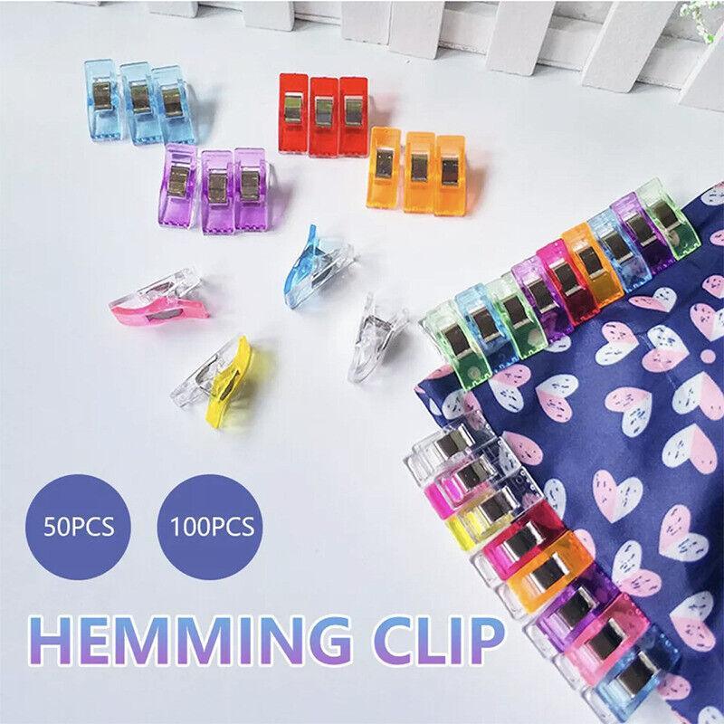 V528-50PCS-COLOUR-CLIPS-465134-202509251336-00 50Pcs Wonder Clips Craft Sewing Quilting Crochet Plastic Colourful Tool Diy Au - Colourful (50PCS) - Image 1