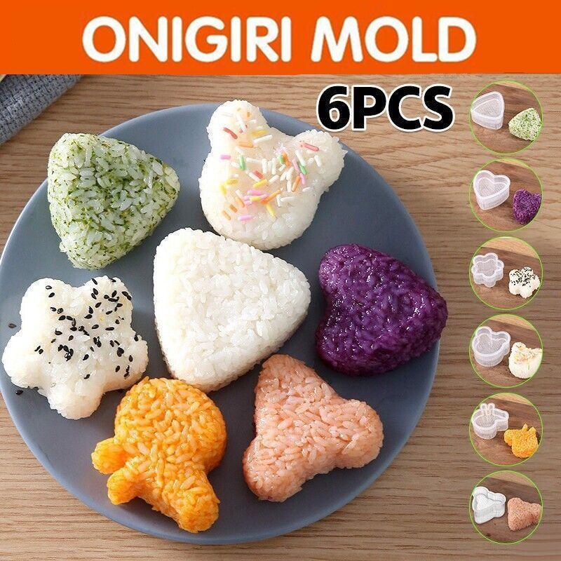 V528-6ONIGIRIMOLD-195850-202509251110-00 6X Onigiri Mold Sushi Rolls Rice Ball Bento Press Maker Mould Diy Kitchen Tools - Image 1