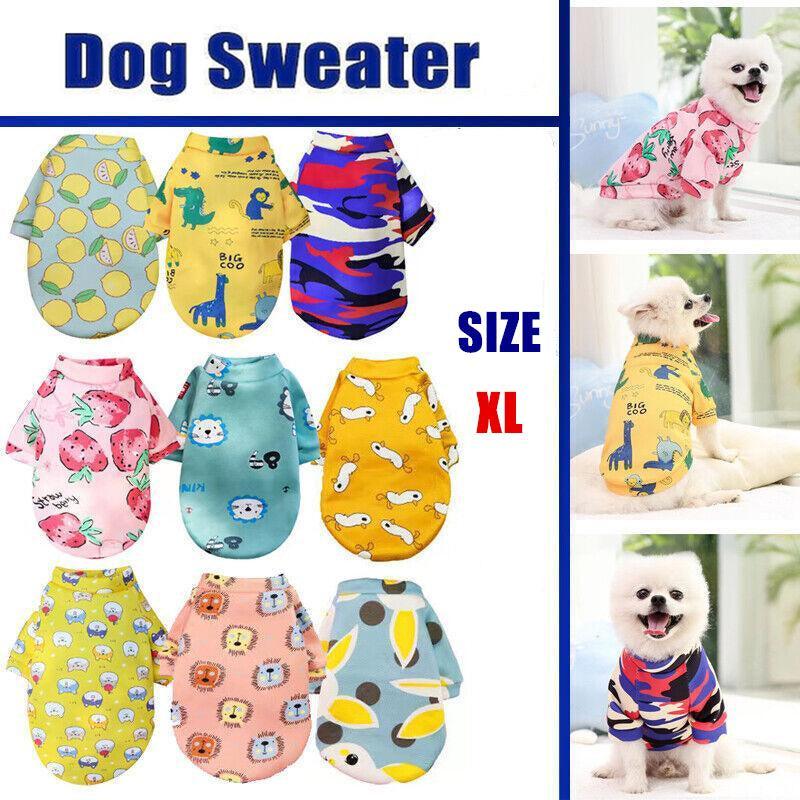 V528-9360101058852-202510010700-00 XL Size Cute Pet Dog Warm Jumper Sweater Clothes Cat Knitwear Knitted Coats Winter - Yellow Giraffe - Image 1