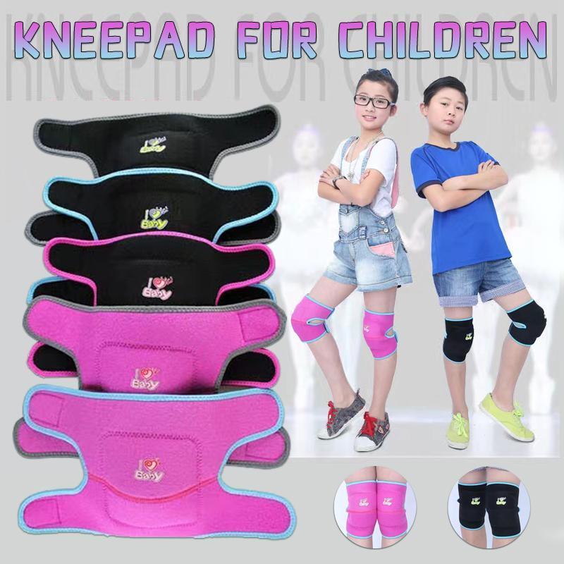 V528-9360101095840-202510010009-00 S Size Kid Knee Pad Crash Proof Antislip Basketball Dance Skating Protector - Black+Blue - Image 1
