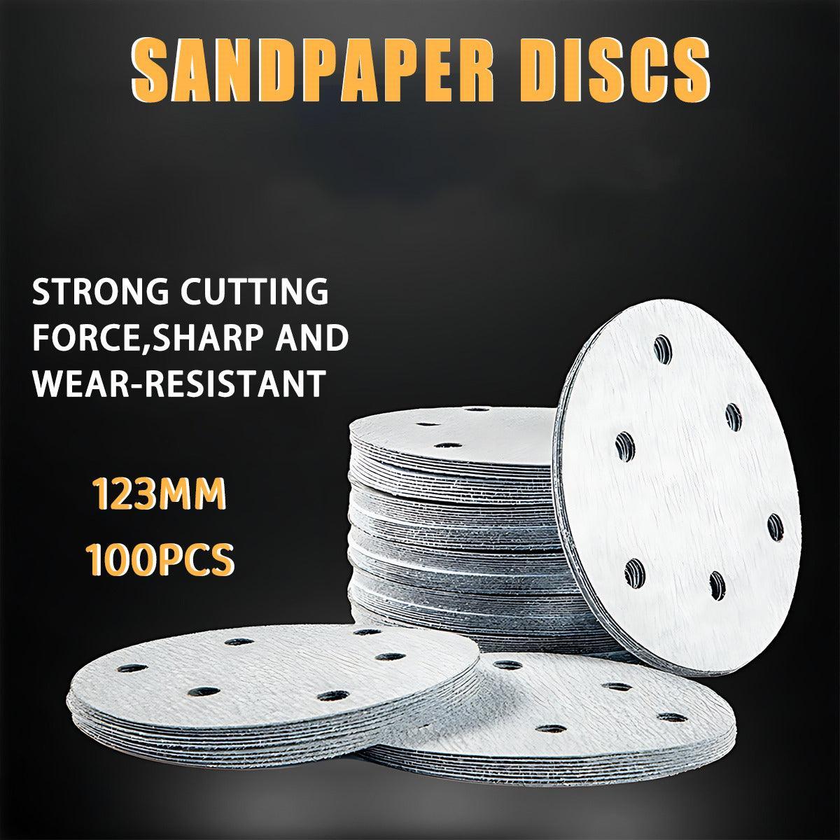 V528-9360312020525-202509301445-00 100x 123mm 6/8-Hole Sanding Discs Hook Loop Orbital Sander Pads 80 120 240 Grit - 60 Grits(6-Hole) - Image 1