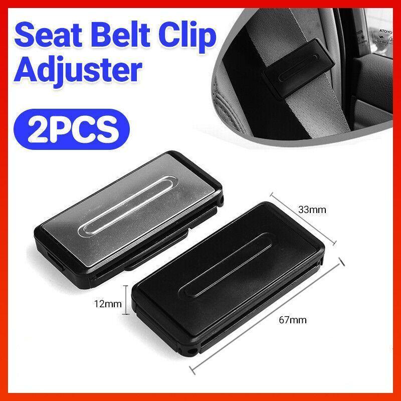 V528-9360312024875-202510010554-00 2X Car Shoulder Strap Positioning Clip Buckle Adjuster for Driving Comfort - Silver - Image 1