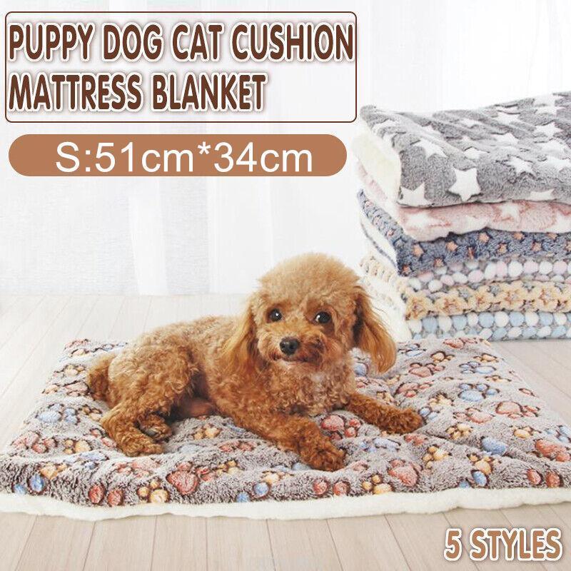 V528-9360312025179-202510010609-00 S Size Puppy Dog Cat Cushion Mattress Blanket Bed Soft Warm Pet Pad Winter Kennel House - Blue Brownstar - Image 1