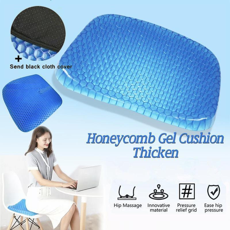 V528-9360312029931-202509301818-00 Gel Honeycomb Seat Comfort Cushion Flex Back Support Spine Protector - 1000g (44*36.5*4.5CM) - Image 1