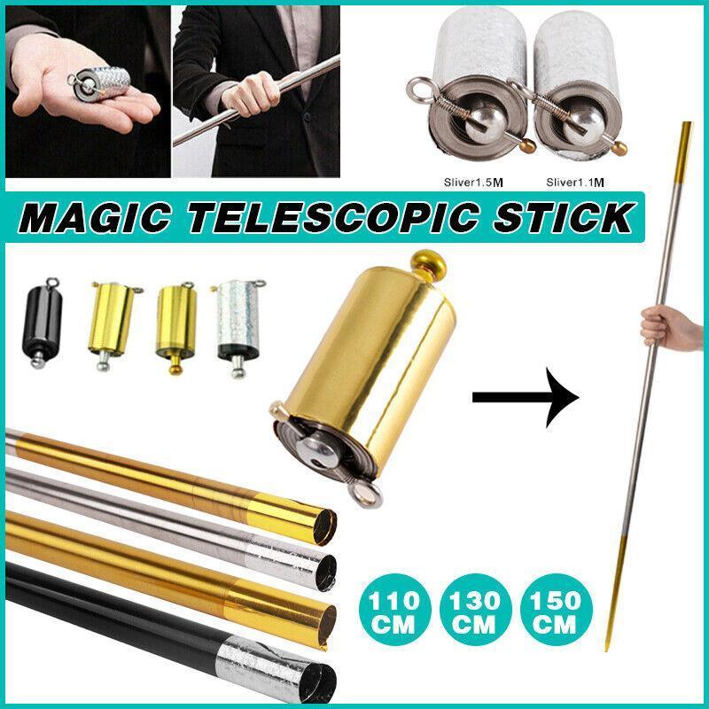 V528-9360312037554-202510010528-00 Magic Telescopic Portable Martial Arts Metal Pocket Staff Pocket 110Cm-150Cm - Silver1.5M - Image 1