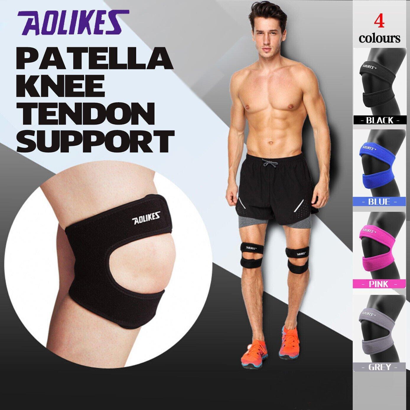 V528-9360312051949-202509301600-00 Knee Strap Running Jumper Patella Gel Support Brace Sport Protector Wrap Men - Grey *1 Unit - Image 1