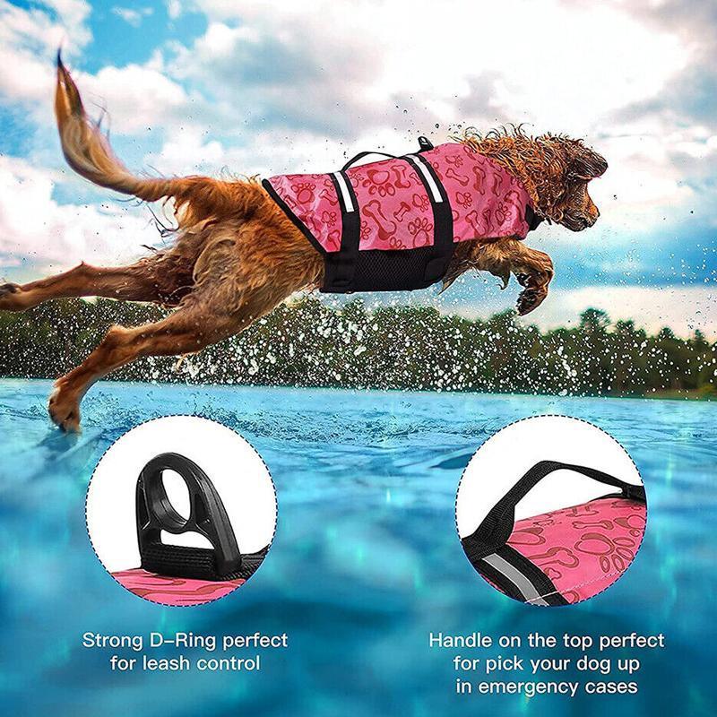 V528-9360312071299-202509301700-00 Floatation Vest for Dogs Swimming and Boating with Buoyancy Support Red - L - Image 1