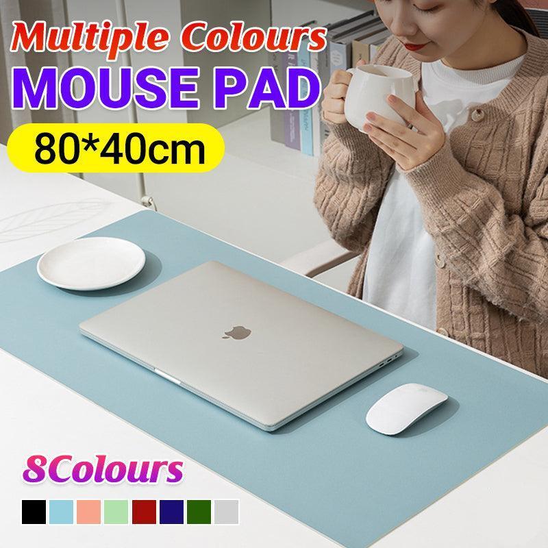V528-9360312129488-202510010218-00 Large Leather Mouse Pad 80x40cm Desk Mat Gaming Extended Waterproof Anti Slip - Light Green - Image 1