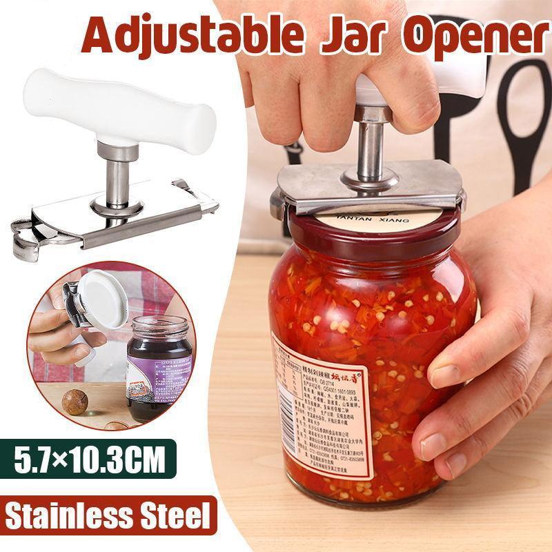 V528-ADJUSTABLEJAROPENER-972422-202509291918-00 Adjustable Stainless Steel Jar Opener Bottle Lid Remover for Kitchen Use - Image 1