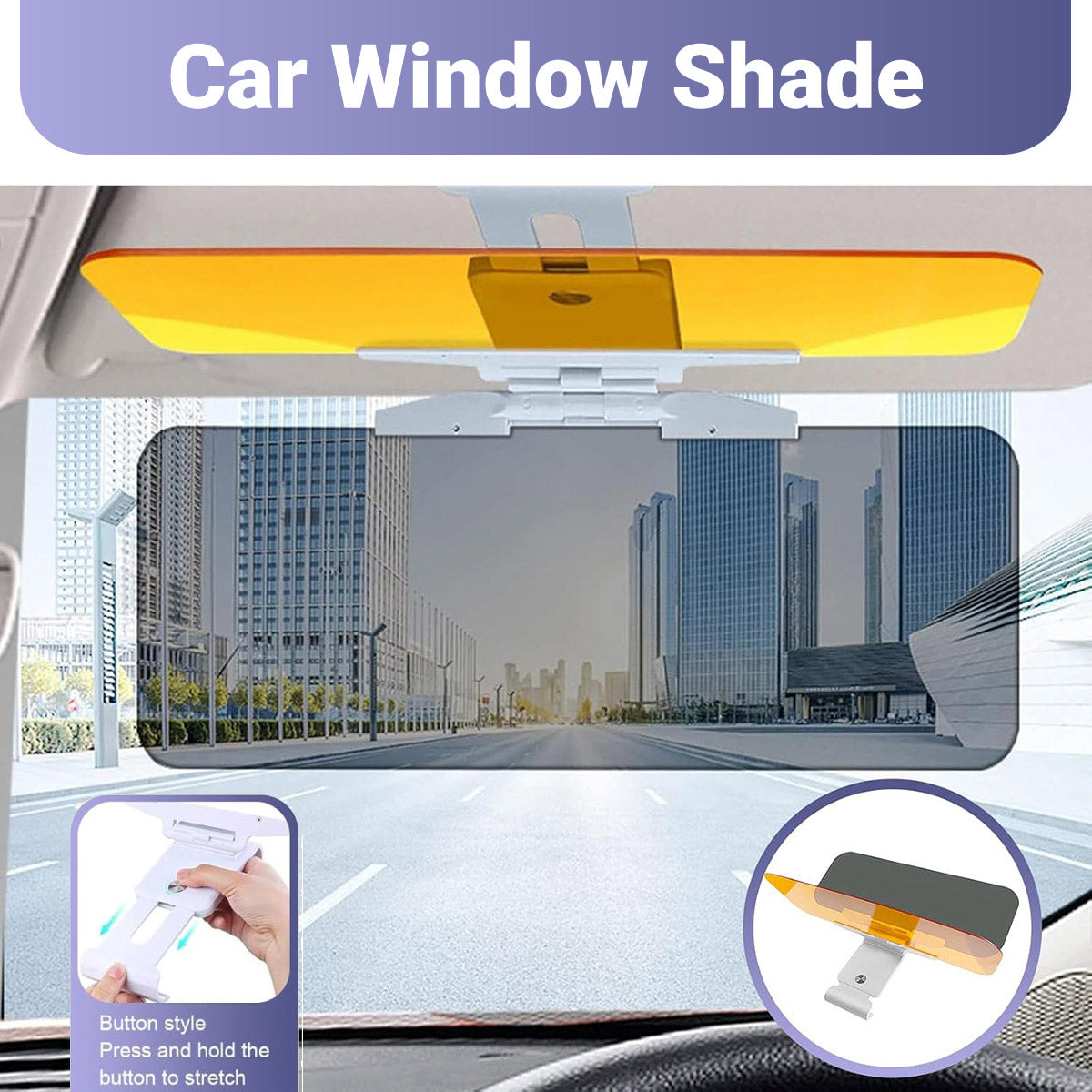 V528-ANTI-GLARE-924470-202509251240-00 Day Night Anti Glare Sun Visor Mirror High Beam Shield Driver Eye Protection - Image 1